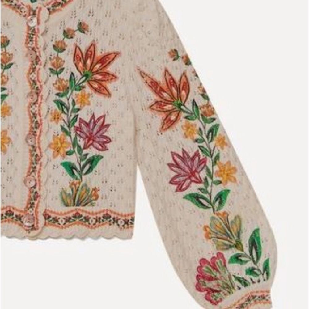 FARM Rio Off White Garden Delight Knit Cardigan - Picture 10 of 13